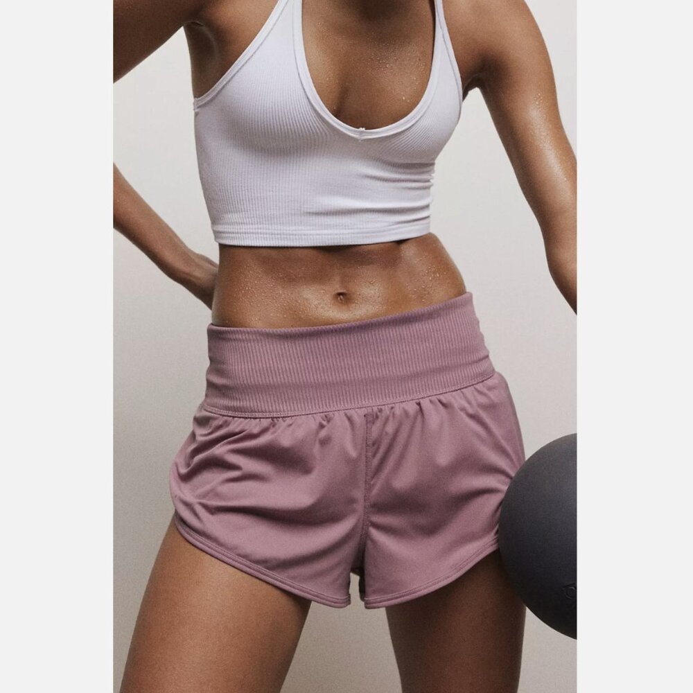 Free People - Movement - Mauve Elastic Waist Pull-on Game Time Shorts